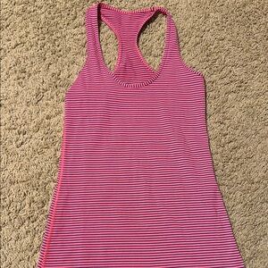 Lululemon Pink Striped Women's Tank Top